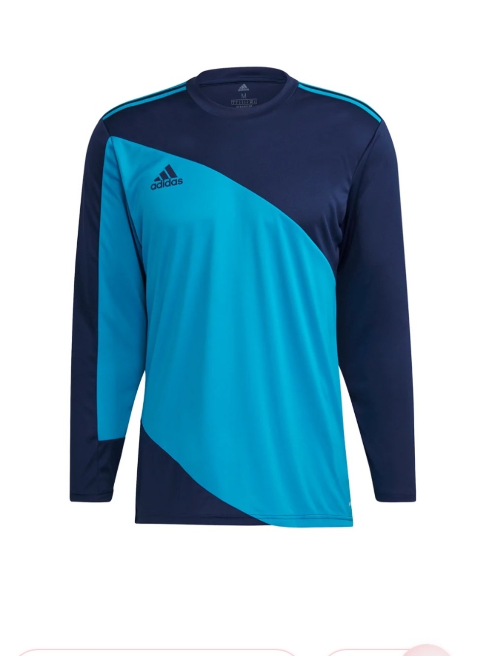 adidas Men’s Long-Sleeve Goalkeeper Jersey -Navy & Teal